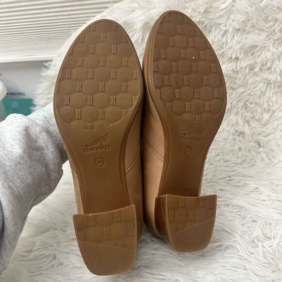 Dansko Peyton Sand Burnished Nubuck LeatherMary Jane Heel Shoe sz 40 EU9.5-10 US - Picture 7 of 10